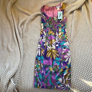 Marciano vintage retro mid length silk dress. Size XS, never worn, tags still on